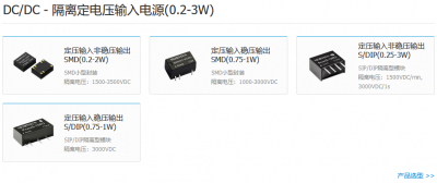 DC/DC - 隔离定电压输入电源(0.2-3W) 
