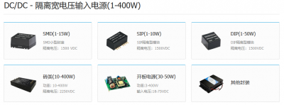 DC/DC - 隔离宽电压输入电源(1-400W) 
